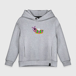 Толстовка оверсайз детская Мультяшный монстр, цвет: меланж