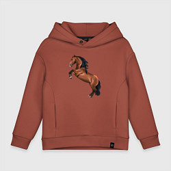 Толстовка оверсайз детская Лузитано, цвет: кирпичный