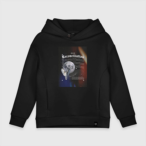 Детское худи оверсайз Примирение / Черный – фото 1