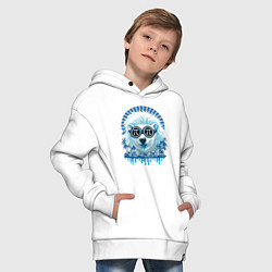 Толстовка оверсайз детская Blue bear, цвет: белый — фото 2