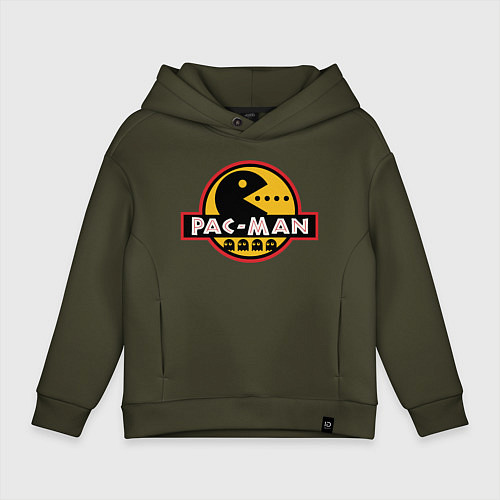 Детское худи оверсайз Pac-man game / Хаки – фото 1