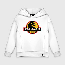Толстовка оверсайз детская Pac-man game, цвет: белый