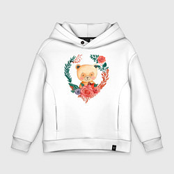 Детское худи оверсайз Желтый мишка