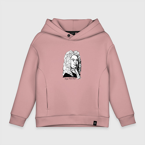 Детское худи оверсайз Георг Фридрих Гендель / Пыльно-розовый – фото 1