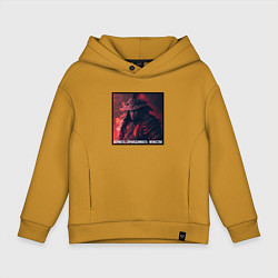 Толстовка оверсайз детская Мудрый самурай, цвет: горчичный