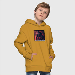 Толстовка оверсайз детская Мудрый самурай, цвет: горчичный — фото 2