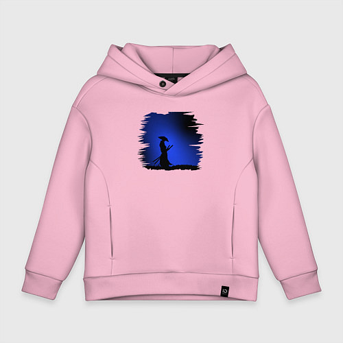 Детское худи оверсайз Путь воина / Светло-розовый – фото 1