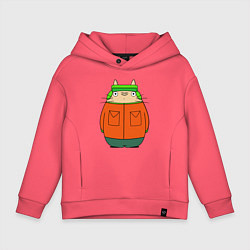 Толстовка оверсайз детская Totoro Kyle, цвет: коралловый