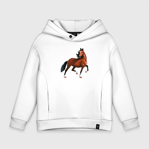 Детское худи оверсайз Хакнэ / Белый – фото 1