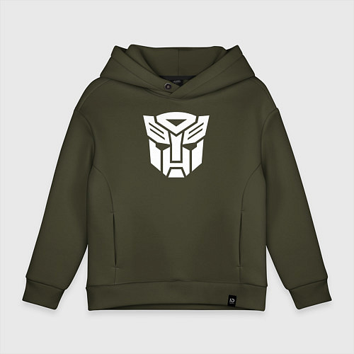 Детское худи оверсайз Знак Трансформера / Хаки – фото 1