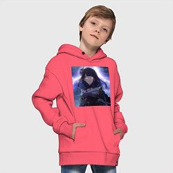 Толстовка оверсайз детская Raiden love, цвет: коралловый — фото 2