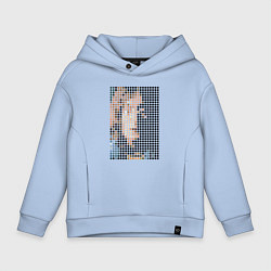 Толстовка оверсайз детская Леннон точки, цвет: мягкое небо