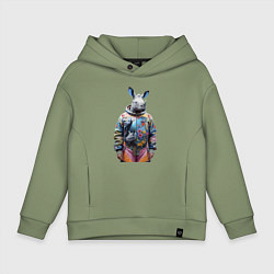 Детское худи оверсайз Rhino in spacesuit