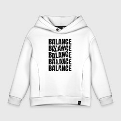 Детское худи оверсайз Balance надпись с кругом