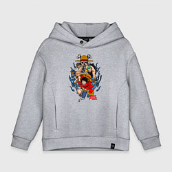 Толстовка оверсайз детская One Piece run, цвет: меланж
