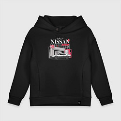 Толстовка оверсайз детская Nissan Skyline sport, цвет: черный