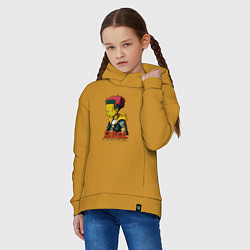 Толстовка оверсайз детская Rock Simpson, цвет: горчичный — фото 2