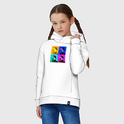 Толстовка оверсайз детская Color Stalin, цвет: белый — фото 2