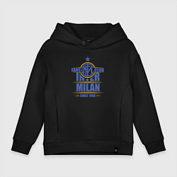 Толстовка оверсайз детская Inter Milan fans club, цвет: черный