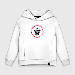 Детское худи оверсайз Символ FNAF и красная краска вокруг