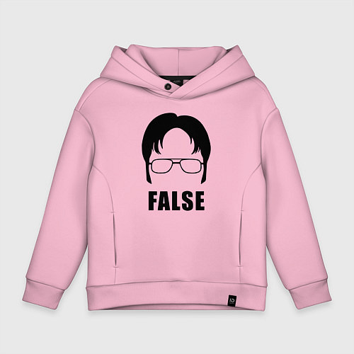Детское худи оверсайз Дуайт Шрут / Светло-розовый – фото 1