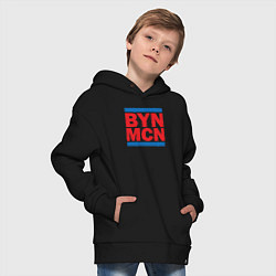 Толстовка оверсайз детская Run Bayern Munchen, цвет: черный — фото 2