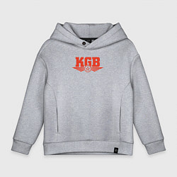 Толстовка оверсайз детская KGB Red, цвет: меланж