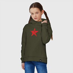 Толстовка оверсайз детская Star USSR, цвет: хаки — фото 2