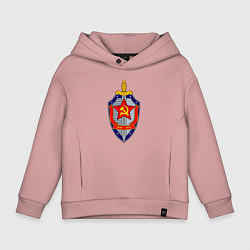 Толстовка оверсайз детская ВЧК КГБ, цвет: пыльно-розовый