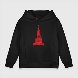 Толстовка оверсайз детская Kremlin Moscow, цвет: черный