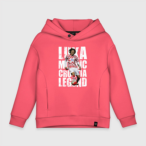 Детское худи оверсайз Лука Модрич Хорватия / Коралловый – фото 1