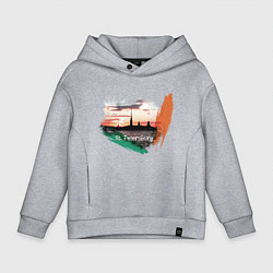 Толстовка оверсайз детская Питер Петропаловка, цвет: меланж