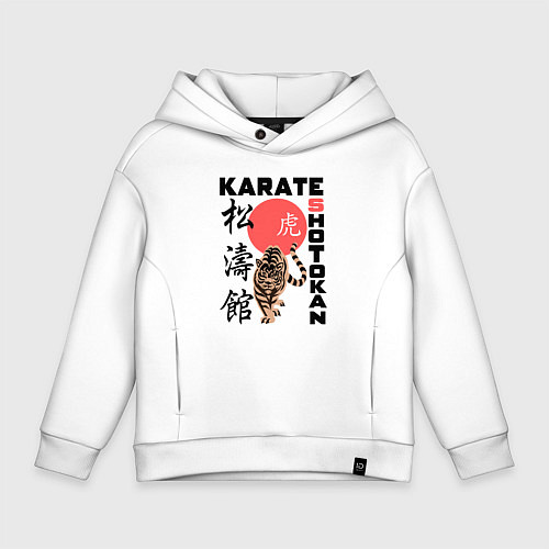 Детское худи оверсайз Карате шотокан / Белый – фото 1