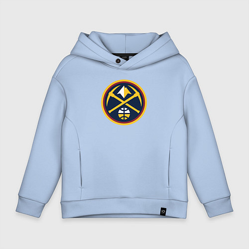 Детское худи оверсайз Denver Nuggets logo / Мягкое небо – фото 1