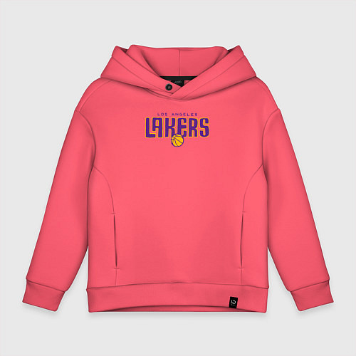 Детское худи оверсайз Team Lakers / Коралловый – фото 1