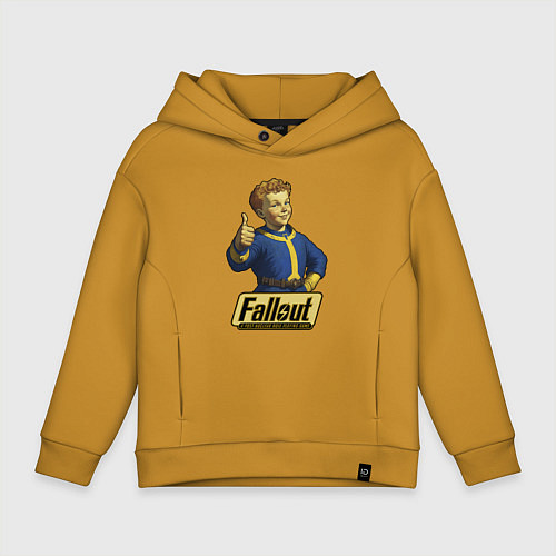 Детское худи оверсайз Real vault boy / Горчичный – фото 1