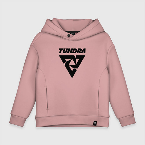 Детское худи оверсайз Tundra esports logo / Пыльно-розовый – фото 1