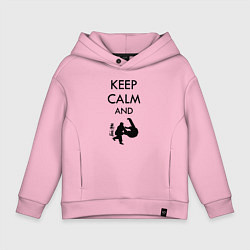 Детское худи оверсайз Keep calm and judo