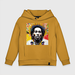 Детское худи оверсайз Арт Граффити Боб Марли