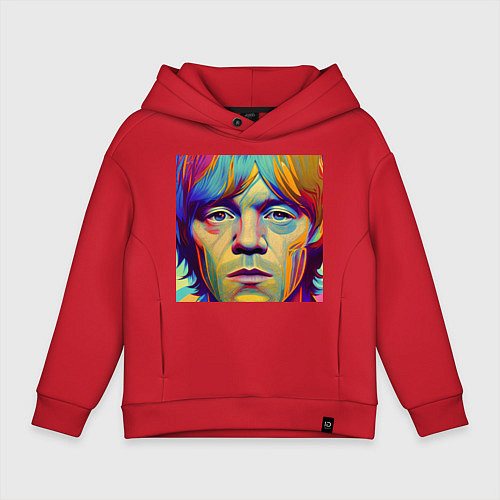 Детское худи оверсайз Brian Jones Digital Portret / Красный – фото 1