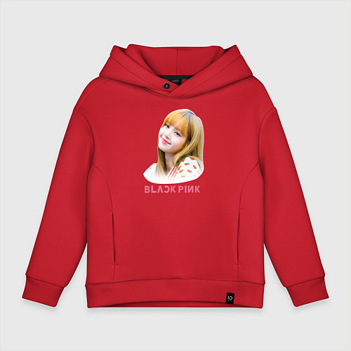 Детское худи оверсайз Lisa Blackpink / Красный – фото 1