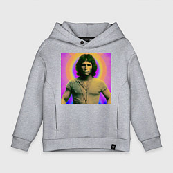 Толстовка оверсайз детская Jim Morrison Galo Glitch Art, цвет: меланж