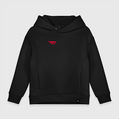 Детское худи оверсайз T1 red / Черный – фото 1