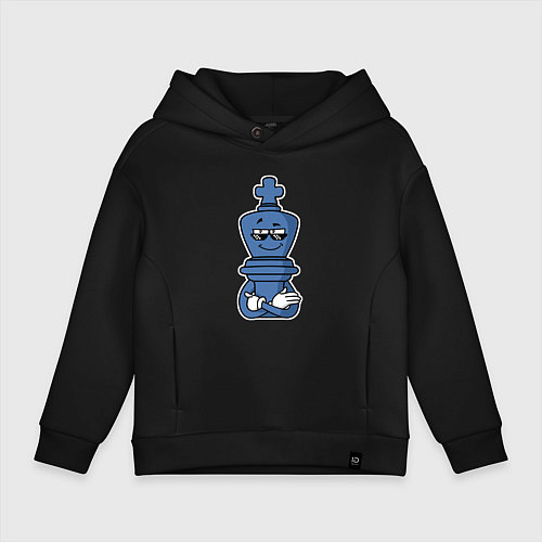 Детское худи оверсайз Шахматный король InChess / Черный – фото 1
