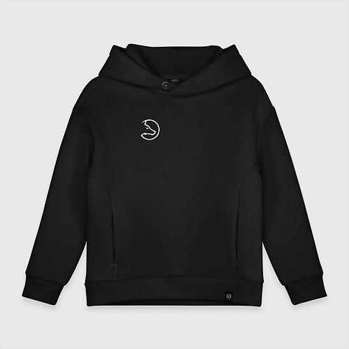 Детское худи оверсайз LDLC OL logo white / Черный – фото 1