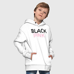 Толстовка оверсайз детская Граффити BlackPink, цвет: белый — фото 2