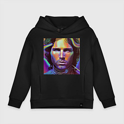 Детское худи оверсайз Jim Morrison neon portrait art