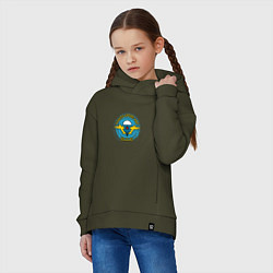 Толстовка оверсайз детская ВДВ символ, цвет: хаки — фото 2