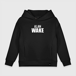 Толстовка оверсайз детская Alan Wake logo, цвет: черный