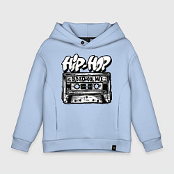 Толстовка оверсайз детская Hip hop oldschool, цвет: мягкое небо